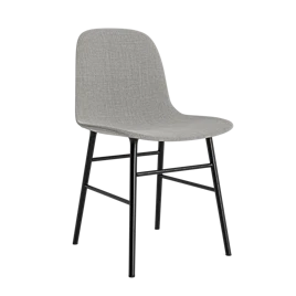 Form Stuhl gepolstert, Stahl & Chrom
