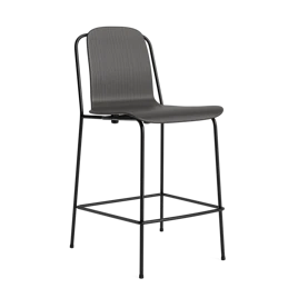 Studio barstol m. høj ryg 65 cm stål