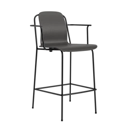 Studio Bar Stuhl mit Armlehne 65 cm Stahl