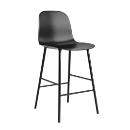 Form barstol 65 cm. stål & krom