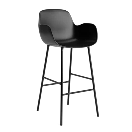 Form Bar Stuhl mit Armlehne 75 cm, Stahl