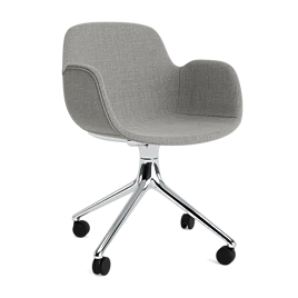 Form Armchair Swivel 4W Full Upholstery Alu