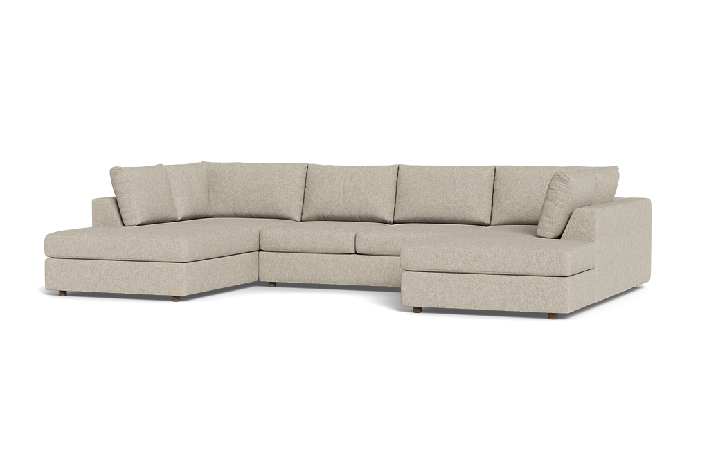 Daphne U Double Bumper Sectional